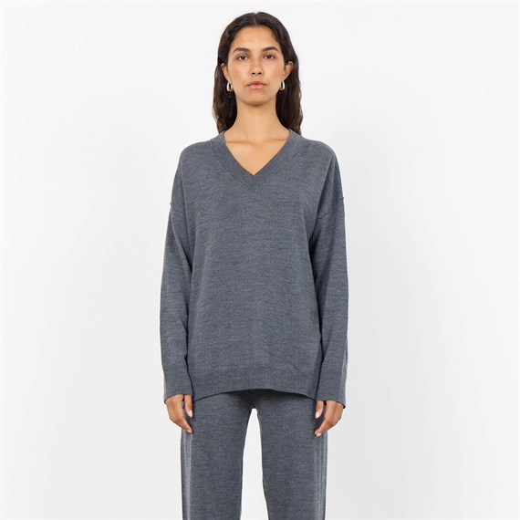 Levete Room LR-ISMAILA 3 Pullover, Dark Grey Melange